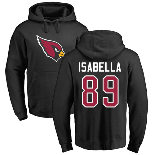 Arizona Cardinals Men Black Andy Isabella Name And Number Logo NFL Football #89 Pullover Hoodie Sweatshirts